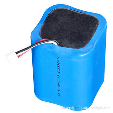 LiFePO4 Battery Pack, IFR26650, 6400mAh, 6.4V, Approved by UL, UN and RoHS Directive-compliant